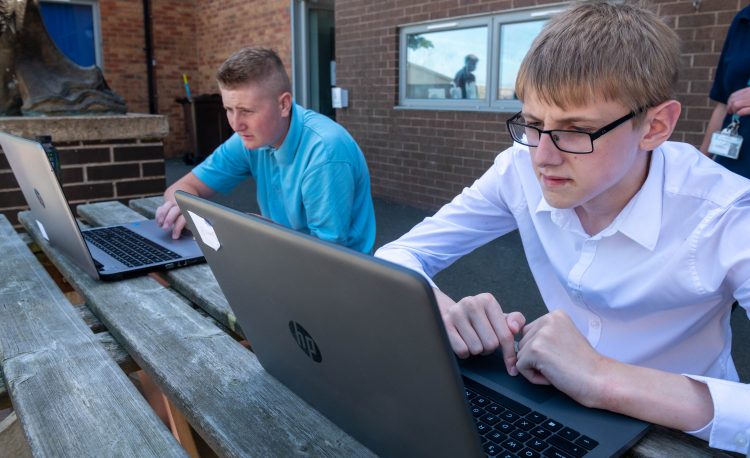 e-Safety - students using laptops
